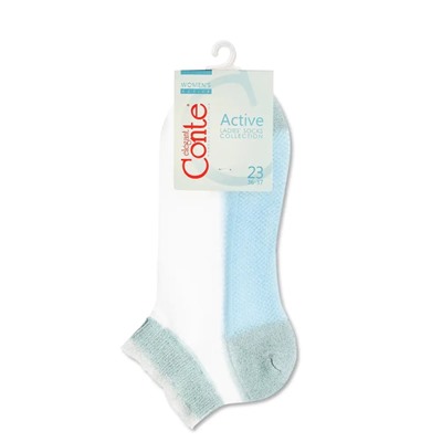 CONTE ELEGANT ACTIVE Короткие прозрачные носки с люрексом