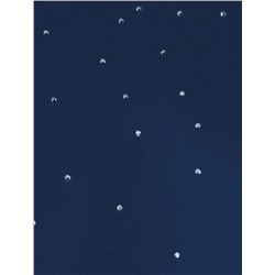 Футболка из премиального хлопка с принтом стразами