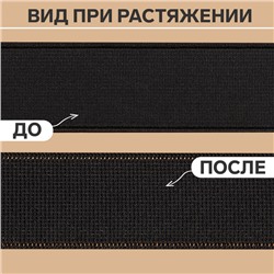 Резинка башмачная, 30 мм, 10 м, чёрная