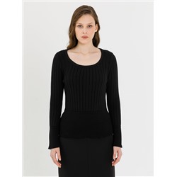 Джемпер вязаный чёрный