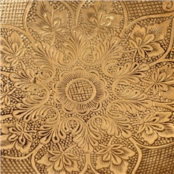 Блюдо «Лепестки», с узором, 21×21×5.7 см, латунь