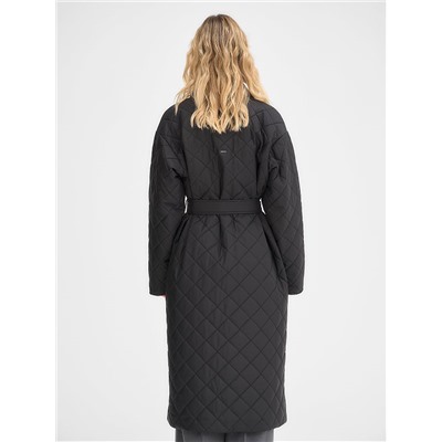 Плащ утепленный черный