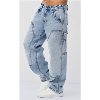 Джинсы муж. F611-0127 l.blue