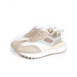 05-A603-2 BEIGE Кроссовки женские (натуральная кожа, натуральная замша)