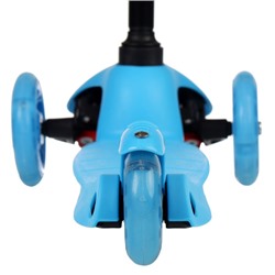 Самокат трехколесный от 2-х лет Yeenot Kids GT4105, до 30кг, вес 1.8кг, свет. колёса PU 110мм ABEC7, ярко-голубой, БК/уп10/ АКЦИЯ!