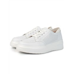 05-HY14-2D WHITE Кроссовки женские (натуральная кожа)