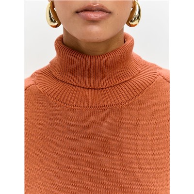 Джемпер водолазка HANNA, Терракот