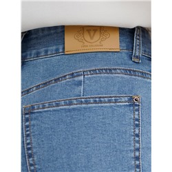 Джинсы мом фит из эластичного плотного денима