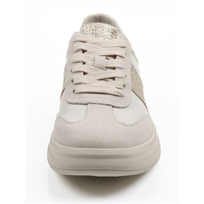 03-A1021-2 LT. BEIGE Кроссовки женские (натуральная кожа, натуральная замша)