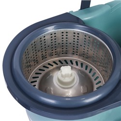 Ведро с отжимом и шваброй центрифуга нерж 45х20 см / EDX-456 /уп 25/ 2 насадки/без коробки