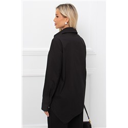 Рубашка чёрная с длинными рукавами Лояна №4