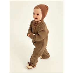 Комбинезон вязаный SL Home, рост 80 - 86 см, кофейный
