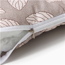 Подушка на стул «Этель. Листья», 40×40 см, серая