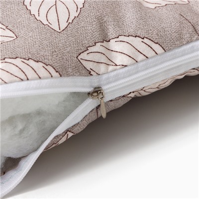 Подушка на стул «Этель. Листья», 40×40 см, серая