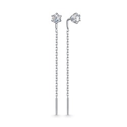 Серьги родированные серебро 925*