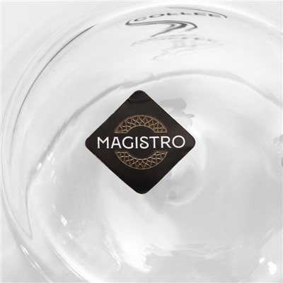Кружка с двойными стенками Magistro «Дуо. Coffee», 200 мл, стекло, прозрачная