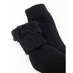 Носки р.35-40 Шерстяные "Пух" Черные