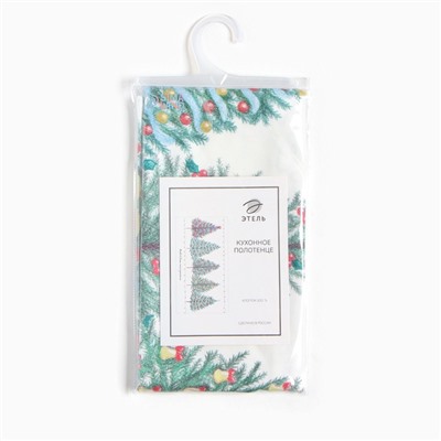 Полотенце кухонное новогоднее «Этель. Сказочный лес», 40×73 см, 100% хлопок, саржа 190 г/м²
