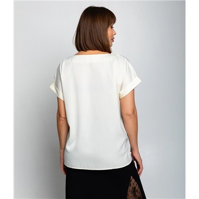 Блуза #ОКТ035001-1, кремовый