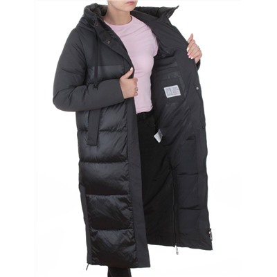 A81 DK. GRAY/GREEN Пальто зимнее женское (200 гр. холлофайбер)