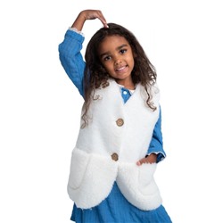 Жилет детский меховой ПЛЮША ваниль