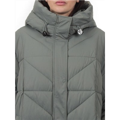 2415 OLIVE Пальто зимнее женское (200 гр. холлофайбер)