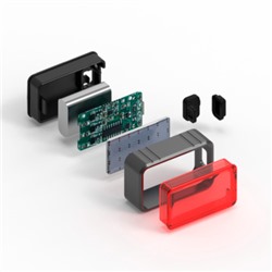 Фонарь задний интеллектуальный COMIRON "KULLEN" корпус анодированный CNC alloy, IP66; свет COB(28LED) 200lm, 3.7V 330mAh, USB, 7 режимов /уп 100/