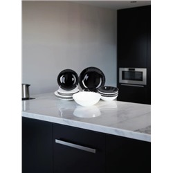 Столовый набор 19 предметов  Классика Черно-белый NH19GT-957579 (BLACK&White) (уп2)