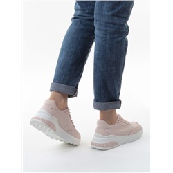 03-YH262-2 PINK Кроссовки женские (натуральная кожа)