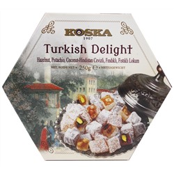 Рахат-лукум с фундуком, фисташками и кокосом, Koska, 250 г