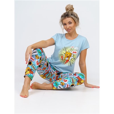 800 Пижама "Взрыв/Голубой"