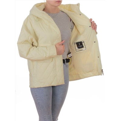 9606 YELLOW Куртка стеганная демисезонная женская (100 гр. холлофайбер)