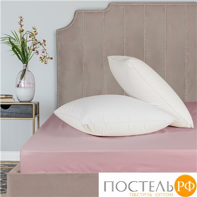 Dome ЛОРЕНО роз Простыня на резинке 120х200+25 (см), 1пр., хл/сат