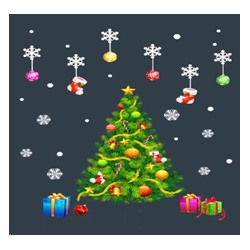 Наклейка новогодняя 65х45 Новый год / 610-270 /уп 12/240/