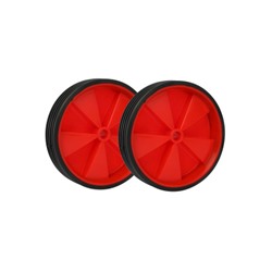 Комплект опорных колес с кронштейнами универсальный 12"-20" пластиковые колеса Красный 2шт/ HF-032-RE / уп 30