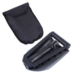 Лопата складная саперная ИРЕМЕЛЬ СПУТНИК-01 тол.1.5мм, дл.59см, лезвие 22x15.5см,термообр. углерод. сталь, 42-46°HRC, нейлон. ручка, чехол/736825/уп12