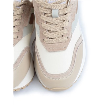 05-A603-2 BEIGE Кроссовки женские (натуральная кожа, натуральная замша)