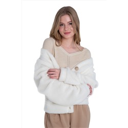 Кардиган КОРОТКИЙ ТЕДДИ ваниль