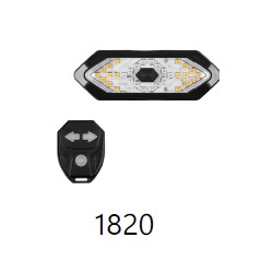 Фонарь задний COMIRON "1820" корпус ABS; свет LED; Аккум 500mAh. Вес 54гр. /уп60/120/