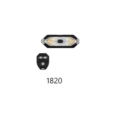 Фонарь задний COMIRON "1820" корпус ABS; свет LED; Аккум 500mAh. Вес 54гр. /уп60/120/