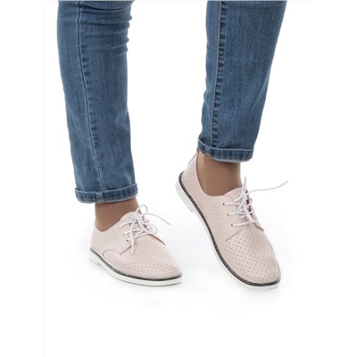 03-PDXL94-2 PINK Полуботинки женские (натуральная кожа)