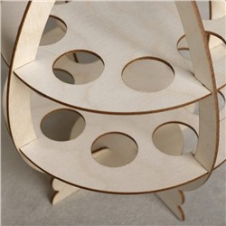 Подставка для яиц Доляна «Пасхальное Яйцо», 16 ячеек, 2 яруса, 30×21 см, дерево