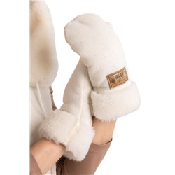 Варежки меховые РОДИНА белый