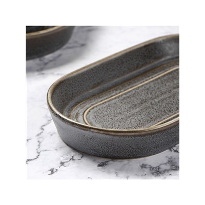 Блюдо Magistro Urban, 260 мл, 18×9.8×2.5 см, овальное, фарфор, серый