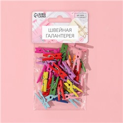 Прищепки для шитья, 2.5×0.8×0.3 см, 50 шт., разноцветные