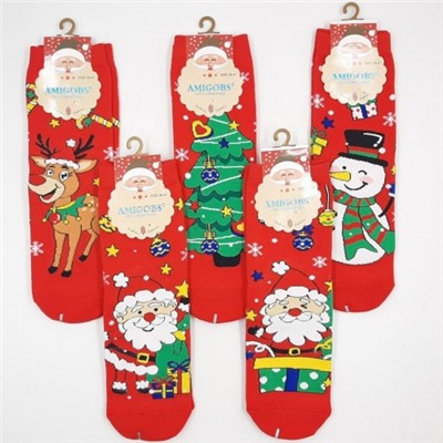 Носочки новогодние 1 пара (Размер 36-39) Случайный вид