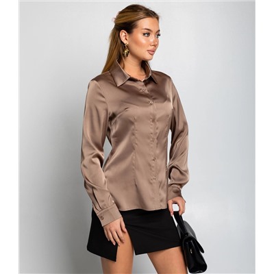 Блуза #ОКТ025022, тёмно-бежевый