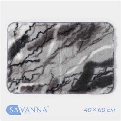 Коврик SAVANNA «Мечта», 40×60 см, серый