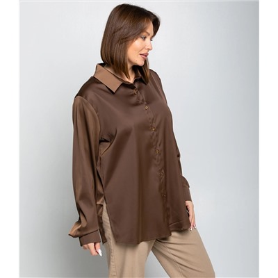 Рубашка #ОКТ085005, коричневый