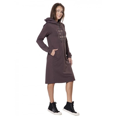 Платье из футера Еpoch of knitwear  ФП1357П1 коричневый